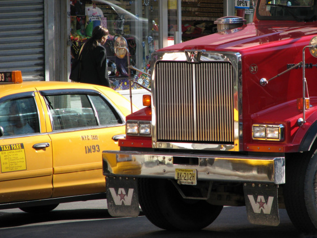 Taxi and truck